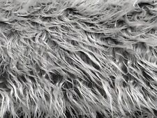 Zottelstoff Fell grau Plüsch Kunstfell Bart basteln Weihnachten Karneval Teddy