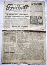 Freiheit -Zeitung  Mitteldeutsche Tageszeitung 7. Juni 1950 Halle/Saale
