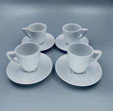 Nespresso Lungo Espresso Tassen 4x mit Untertassen Delonghi Kaffee Genuss