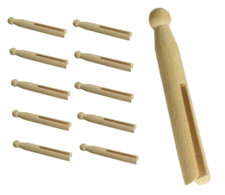 5 - 300 Stück Holz Rundkopf-Wäscheklammern Rundkopfsklammern zum Stecken Klammer