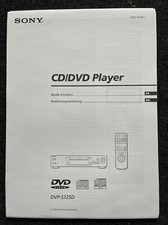 SONY DVP-S725D Original Operating instructions / Bedienungsanleitung manual
