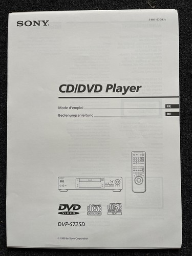 Sony dvp s725d original - sony,