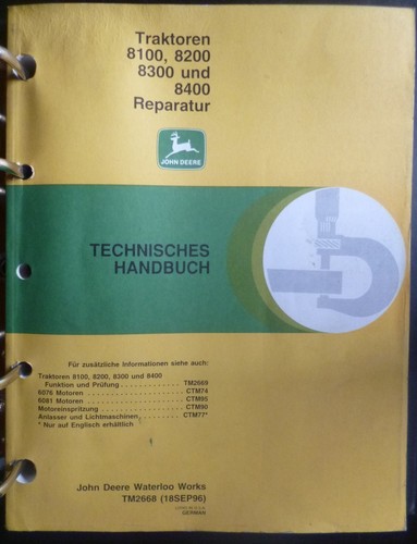 John deere werkstatthandbuch - deere,
