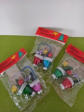 Deko Advent Weihnachten 3 P. Körbchen mit Blumen Lauscha Steinheid DDR neu! OVP