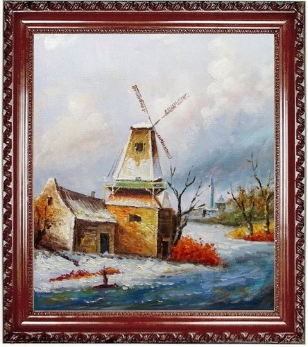 ölbild windmühle - Ölbild,