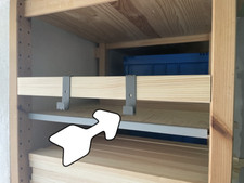 Regalstreben / Buchstützen (Paar) passend für IKEA IVAR 50 cm, Haken-tauglich