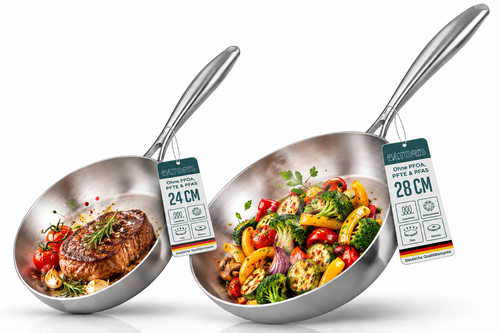 Edelstahlpfanne set