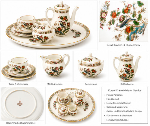 Wedgwood kutani crane miniatur - wedgwood,