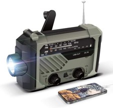 Kurbelradio Solar & Dynamo-Koffer-Radio Lampe Notfall Power Bank USB  Ladegerät