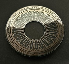 Kerzenmanschette, Tropfenfänger Bobeche Kristallglas mit 18 Kt Platinauflage NEU