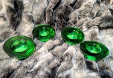 Vintage 4  Set smaragdgrünes