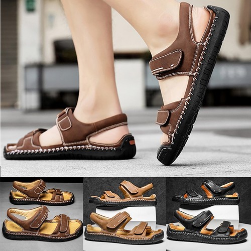 Herren sommer leder - leder, sandalen