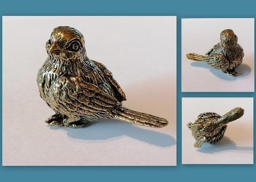 Messing figur spatz - messing,