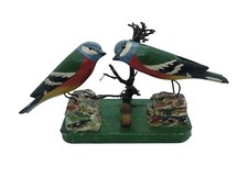 Paar geschnitzte Vögel um 1900  (# 16037)