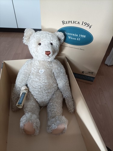 Steiff teddybär 1908 weiß - teddybär, 1908,
