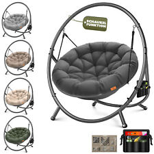 KESSER® Hängesessel mit Gestell Kissen Hängeschaukel Hängestuhl 150kg Hängekorb