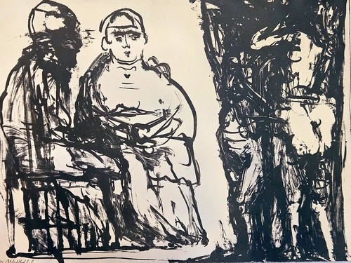 Lithographie alfred hrdlicka - alfred,