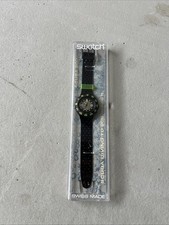 Swatch Scuba 200 Armbanduhr Swiss Made Schwarz Grün/Gelb