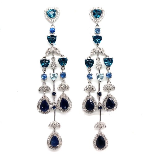 925 silber blaue - blaue, saphir
