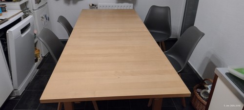 Esstisch mit ansteckplatten - esstisch,