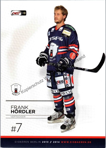Autogrammkarte frank hördler - frank,