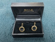 Bulgari Manschettenknöpfe 750 Gelbgold & Stahl