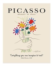 Picasso Blumenstrauß des Friedens Wandkunst Lebendige Wohnkultur Impre