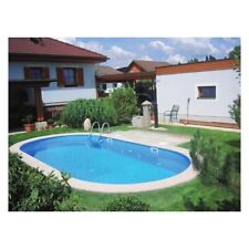 Stahlwand-Pool Stahlmantel einzeln 623x360x120cm Stahlwandstärke 0,6mm oval weiß