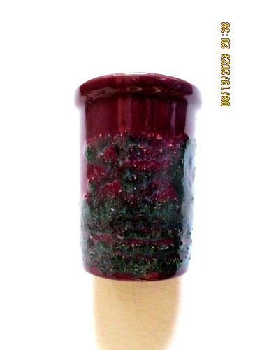 Ddr becher vase weinrot - becher,