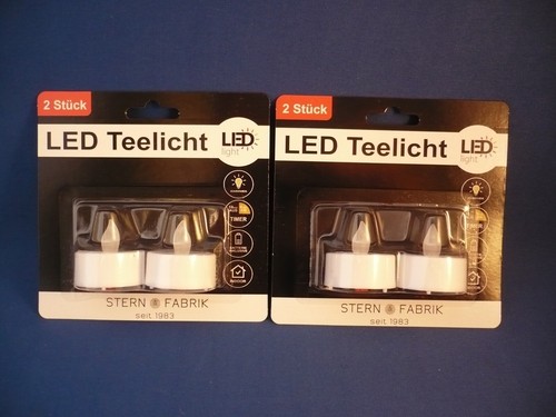 Led teelichter 2x2er set mit - 2x2er-set,