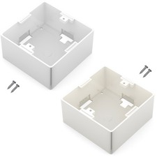 Aufputzgehäuse 80x80 Datendose Netzwerkdose Keystone Becher weiß RAL9003 RAL9010