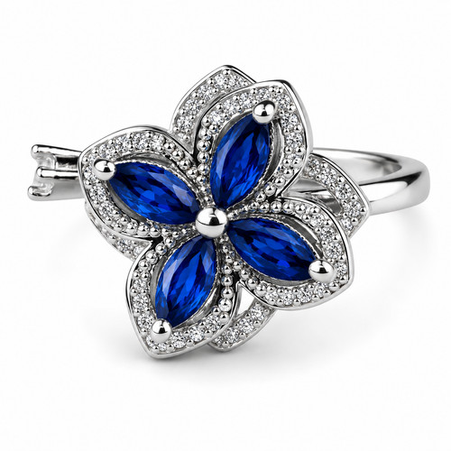 Blauer blütenblatt spinner - blauer,