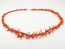 Antike Korallenkette Astkoralle 82 cm rot Kette Koralle Korallenschmuck; K118