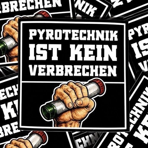 Pyrotechnik aufkkeber fusball - pyrotechnik,