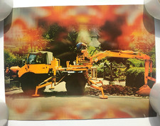 Mercedes Unimog Bagger, original Showroom Poster / Fotografie