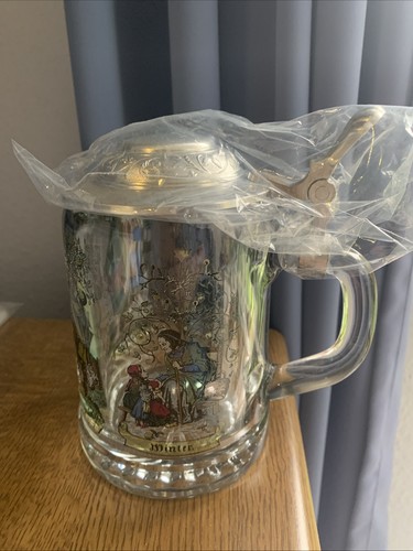 Bierseidel mit zinndeckel - mit,