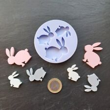 Silikonform Hase Osterhase 3tlg / Schokolade Fondant Marzipan Topping Ostern DIY