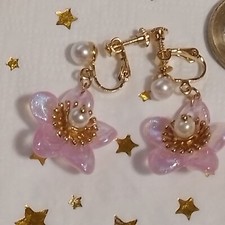 Ohrclips rosa wunderschöne