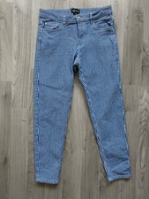 gestreifte 3/8 Jeans, Gr. 40