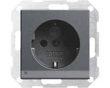 Gira 4170 28 Steckdose Berührungsschutz LED Orientierungslicht E2/Event anthrazi