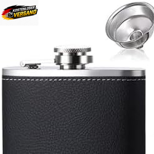Edelstahl flachmann set 2x8oz - flachmann,