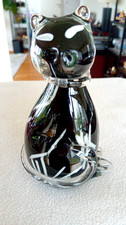 Schwere Glas Figur - Katze -
