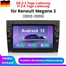 Android 13 Autoradio 2+64G Für Renault Megane 2 02-2009 Carplay GPS NAVI BT DAB+