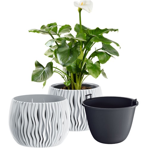 Blumentopf mit einsatz - blumentopf,