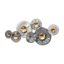 Wandbild Wanddeko 3D -ROOTS-  aus Metall - in Anthrazit-, Silber- und Goldtönen