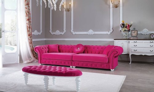 Chesterfield samt sofa - sofa, 5