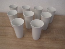 9 Thomas kleine Vase Blumenvase 10 cm Höhe Uni weiß Deko Geburtstag Tischdeko