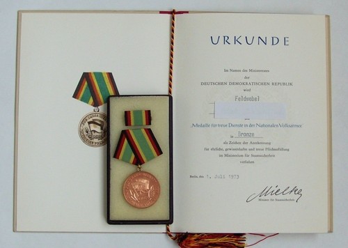 Stasi mielke medaille für - stasi,,