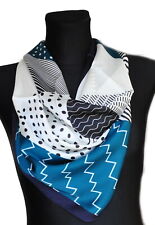Damen Seide Nickituch Tuch Halstuch Schal Gr. 70 cm x 70 cm  Streifen Punkte