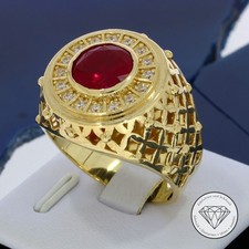 SONDERAKTION WERT 1.490,- Herren Siegel Ring 585 Gold 14k 14 KT in 69 XXYY